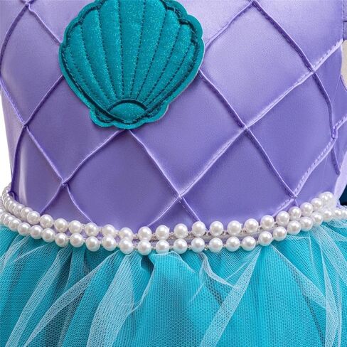Dressy Daisy Princess Mermaid Costume Fancy Dress Up for Toddler Little Girls Halloween Birthday Party Outfits in Saudi Arabia