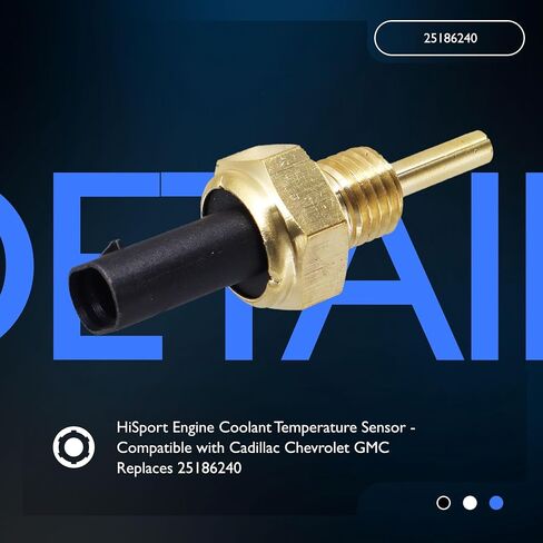 HiSport Engine Coolant Temperature Sensor - Compatible with Cadillac CT5 CT6 Escalade Chevrolet Camaro Corvettle Cruze GMC Sierra 1500 2500 3500 Terrain Replaces 25186240 in Saudi Arabia