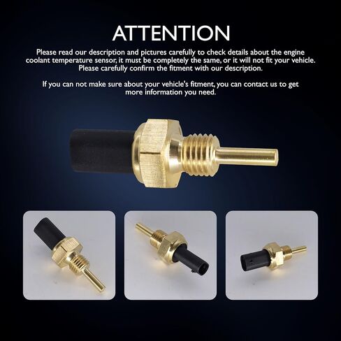 HiSport Engine Coolant Temperature Sensor - Compatible with Cadillac CT5 CT6 Escalade Chevrolet Camaro Corvettle Cruze GMC Sierra 1500 2500 3500 Terrain Replaces 25186240 in Saudi Arabia