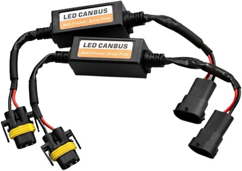 وحدة فك تشفير LED ، 2 عبوات CAR H8/H9/H11 مقاومات التحميل بديل ، متوافق مع مركبات 9V-36V تنطبق على H8/H9/H11 مصابيح LED in Saudi Arabia