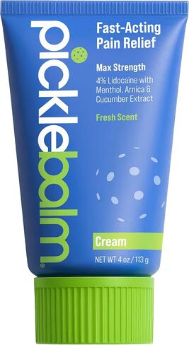 Pickleball Post-Game Muscle Pain Relief Cream with 4% Lidocaine, Arnica, Menthol, Cucumber Seed Extract for Shoulders, Knees, Wrists, and More, 4oz Cream in Saudi Arabia