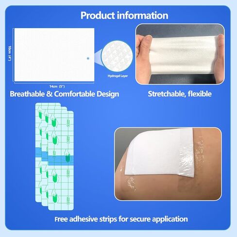 4% Lidocaine Pain Relief Patches Maximum Strength (8 Count),Gel Pain Patches for Back Knee Joint Neck Shoulder Muscle Pain Relief in Kuwait