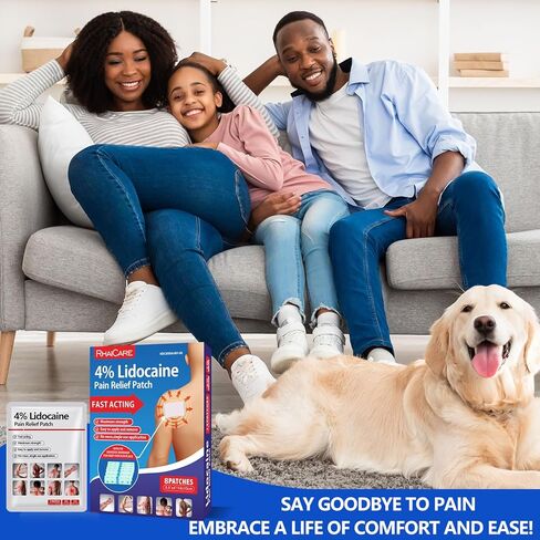 4% Lidocaine Pain Relief Patches Maximum Strength (8 Count),Gel Pain Patches for Back Knee Joint Neck Shoulder Muscle Pain Relief in Kuwait