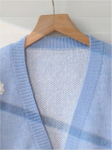 Girl's Cute Cloud Graphic Cardigan Sweater Open Front Long Sleeve Knit Light Weight Cardigans Outerwear in Saudi Arabia