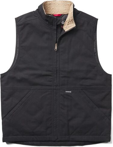 Wolverine Mens Jaxon Sherpa Collar Canvas Vest in Saudi Arabia