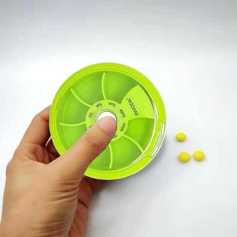 Travel Pill Organizer Weekly Pill Container 7 Day Daily Pill Box Small Portable Pill Case for Fish Oil Supplements Vitamins Organizer in Saudi Arabia