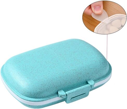 Mini Portable Large Capacity Pill Box – Sealed Medicine Storage for Tablets, Jewelry, Split Packaging, Moisture-Proof 1pc Blue (11 * 8 * 3.5cm) in Saudi Arabia