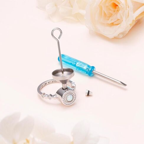 DAOCHONG Urn Ring for Ashes 925 Sterling Silver Infinity Urn Ring Heart Shape Hold Loved Ones Ashes Forever In My Heart Keepsake Locket Rings Ash Memorial Keepsake Cremation Jewelry Rings Gifts for in Saudi Arabia