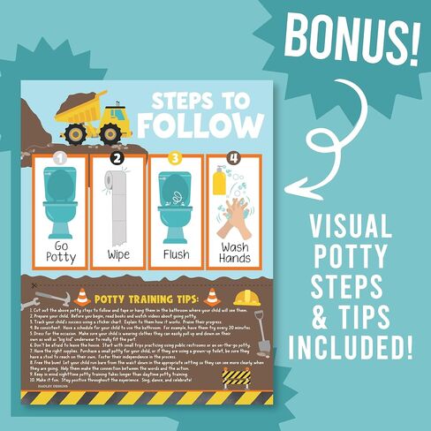 Potty Training Chart for Boys with Fun Reward Stickers – Potty Sticker Chart for Kids Potty Training, Potty Training Chart for Toddlers Boys, Potty Chart for Boys, Sticker Chart for Potty Success in Saudi Arabia