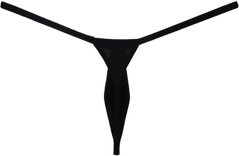 Men's Ice Silk Mini Bikini T-Back Drop-shaped String Thong Underwear Thin Tangas Soft Minimal Coverage Bottoms in Saudi Arabia