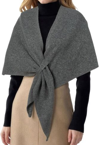 Riiqiichy Shawl Wrap Women Pashmina Triangle Cape Sweater Sweater وشاح لفريق الخريف الشتاء أزياء أزياء in Kuwait