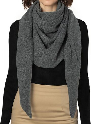 Riiqiichy Shawl Wrap Women Pashmina Triangle Cape Sweater Sweater وشاح لفريق الخريف الشتاء أزياء أزياء in Kuwait