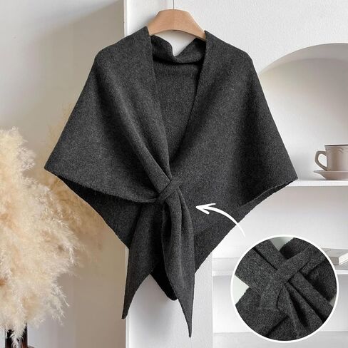 Riiqiichy Shawl Wrap Women Pashmina Triangle Cape Sweater Sweater وشاح لفريق الخريف الشتاء أزياء أزياء in Kuwait