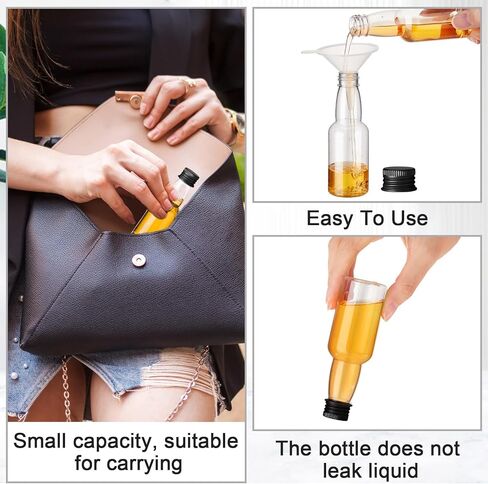 120 Pcs Mini Liquor Bottles Airtight Shot Miniature Empty Plastic Alcohol Spirit Shot Bottles with Funnels for Party Favors, Weddings(2 oz,Silver, Gold, Black) in Saudi Arabia