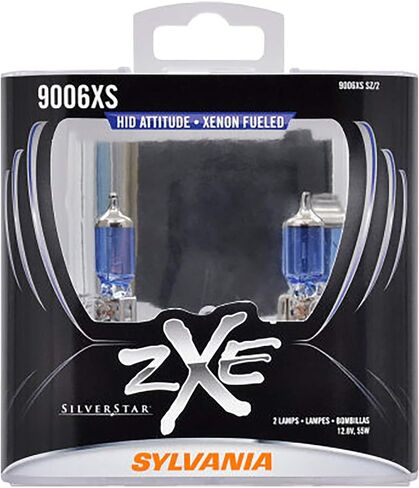 SYLVANIA - 9005XS (HB3A) SilverStar zXe High Performance Halogen Headlight Bulb - Bright White Light Output, HID Attitude, Xenon Fueled Technology (Contains 2 Bulbs) in Saudi Arabia