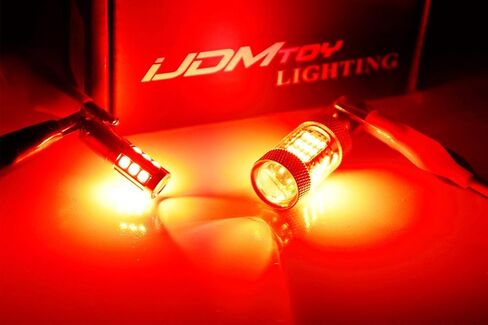 iJDMTOY CANbus Brilliant Red H21W & 7506 Replacement Bulbs Compatible with 2014-2017 F32/F33/F82 4 Series Rear Turn Signal & Brake Lights Combo in Saudi Arabia