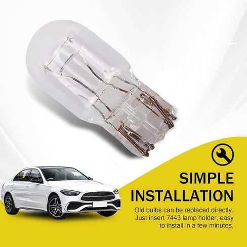 10 PCS T10 Car Brake Lights, T10 168 192 12V 5WDouble-wire Vehicle Turn Signal Tail Light Replacements, Universal Waterproof Automotive Lighting Accessories for Truck SUV Car (White Light) in Saudi Arabia
