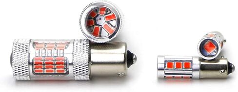 iJDMTOY CANbus Brilliant Red H21W & 7506 Replacement Bulbs Compatible with 2014-2017 F32/F33/F82 4 Series Rear Turn Signal & Brake Lights Combo in Saudi Arabia