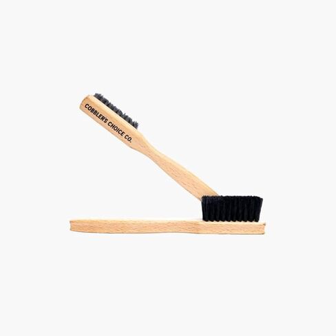 مجموعة فرشاة Cobbler’s Choice Co. Leather Care مع فرشاة أحذية Horsehair و Dauber Brush و Welt Brush و Microfiber - Brown in Saudi Arabia