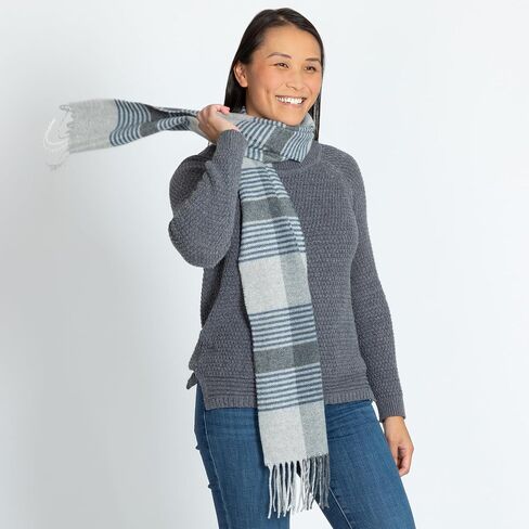 GreaterGood Ukrainian Merino Wool and Cashmere Plaid Scarf Fair Trade Luxuriously Soft Unisex Winter Handcrafted Artisan Gift in Saudi Arabia