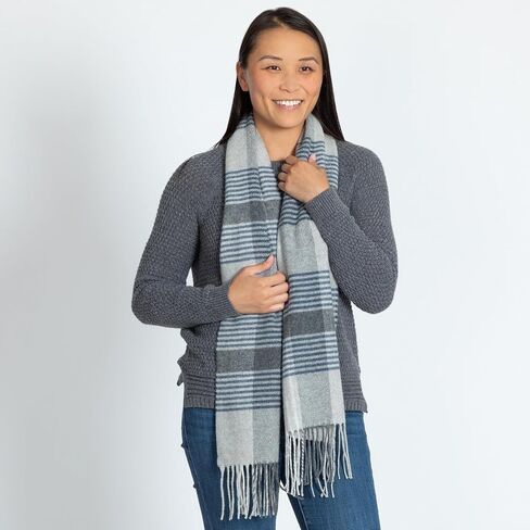 GreaterGood Ukrainian Merino Wool and Cashmere Plaid Scarf Fair Trade Luxuriously Soft Unisex Winter Handcrafted Artisan Gift in Saudi Arabia