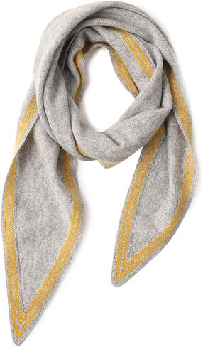 100% Cashmere Diamond-Shaped Small Neck Scarf, Super Soft Warm Knitted Neckerchief for Women Girls, Spring Autumn Versatile Triangle Scarf Short Knit Collar Scarves for All Seasons, Best Gift White in Saudi Arabia