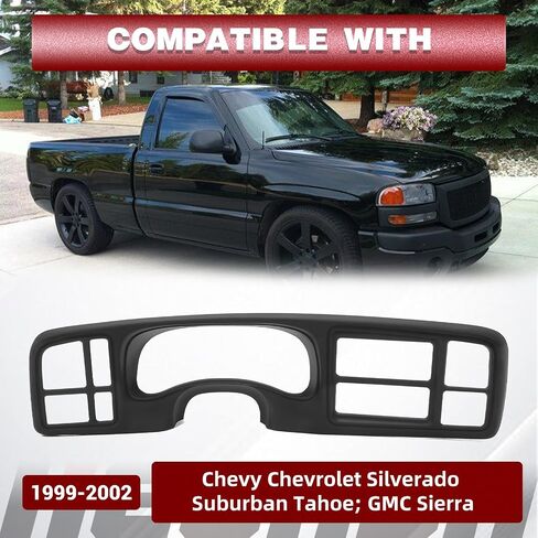 Hecasa Dashboard 1.5 DIN Radio متوافق مع 1999-2002 Chevy Chevrolet Silverado Suburban Tahoe GMC Sierra Cluster Cluster Grey in Saudi Arabia