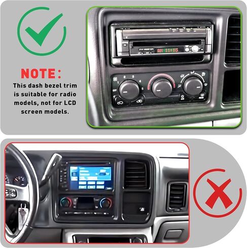Hecasa Dashboard 1.5 DIN Radio متوافق مع 1999-2002 Chevy Chevrolet Silverado Suburban Tahoe GMC Sierra Cluster Cluster Grey in Saudi Arabia