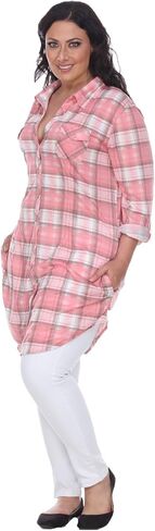 white mark Women's ''Piper'' Button-Front Plaid Dress Shirt in Saudi Arabia