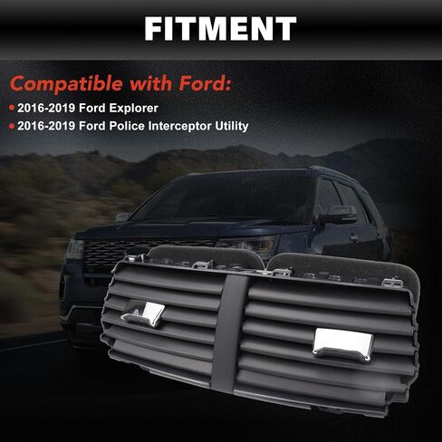 USTAR Center Dashboard Air Outlet Louver A/C Heater Vent Compatible with Ford Explorer 2011-2015, Police Interceptor Utility Base 2013-2015 Replace# BB5Z-19893-AD BB5Z-19893-AA in Saudi Arabia