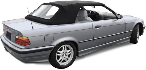 Sierra Auto Tops & Seats قمة قابلة للتحويل لعام 1994-1999 BMW 3 Series - أسود ، قماشية Twill - استبدال أعلى قابلة للتحويل مع نافذة بلاستيكية - BMW E36 قبيحة قابلة للتحويل ، أعلى ناعم كامل. in Saudi Arabia