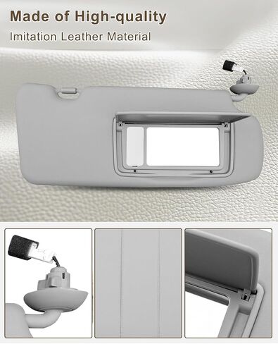 سائق الجانب الأيسر Sun Visor Fit لـ Honda Pilot 2009 2010 2011 2012 2013 2014 2015 استبدل 83280-SZA-A01ZA ، مع مرآة الماكياج وضوء الغرور ، الرمادي in Saudi Arabia