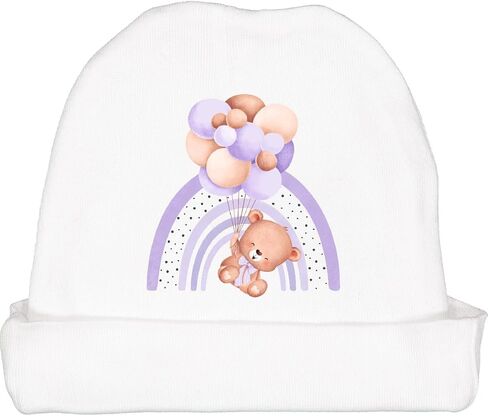 دب دب inktastic ، لطيف ، دب مع البالونات الأرجواني ، قبعة بوهو طفل قبعة in Kuwait