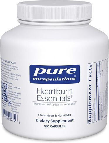 Pure Encapsulations Heartburn Essentials - Dietary Supplement Helps Decrease Occurrences of Occasional Heartburn & Indigestion - with Slippery Elm Bark - 90 Capsules in Saudi Arabia