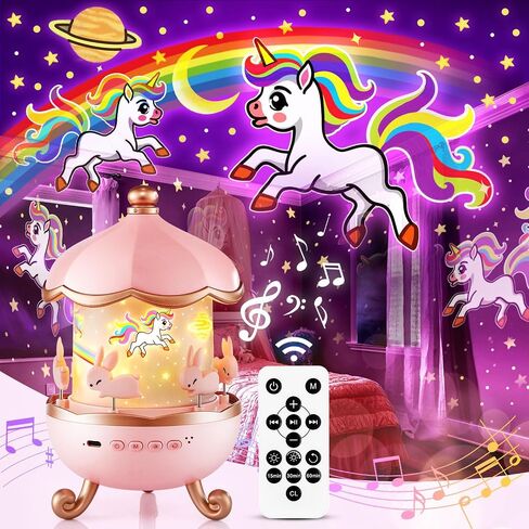 Night Light for Kids, 21 Colors+15 Films+360° Star Lights for Ceiling Projector, Remote+10 Music Star Projector for Kids Night Light Projector, Star Night Light Projector, Cute Toys for Girls Age 1-9 in Saudi Arabia