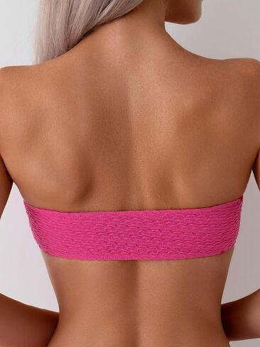 Ladies Solid Color Bikini Sexy Tube top Split Swimsuit in Saudi Arabia