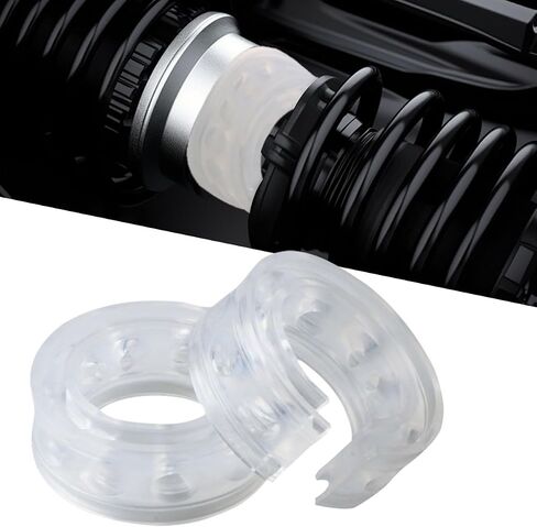 2PCS Car Suspension Shock Absorber, C Type Rubber Coil Spring Booster, Car Buffer Power Cushion, Automotive Bumper Coil Spring Spacer for Most Vehicles (C Type) in Saudi Arabia