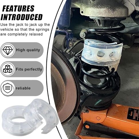 2PCS Car Suspension Shock Absorber, C Type Rubber Coil Spring Booster, Car Buffer Power Cushion, Automotive Bumper Coil Spring Spacer for Most Vehicles (C Type) in Saudi Arabia