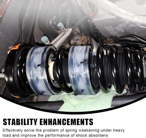 2PCS Car Suspension Shock Absorber, C Type Rubber Coil Spring Booster, Car Buffer Power Cushion, Automotive Bumper Coil Spring Spacer for Most Vehicles (C Type) in Saudi Arabia