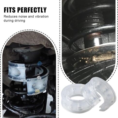 2PCS Car Suspension Shock Absorber, C Type Rubber Coil Spring Booster, Car Buffer Power Cushion, Automotive Bumper Coil Spring Spacer for Most Vehicles (C Type) in Saudi Arabia