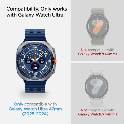 واقي شاشة من الزجاج المقوى من Spigen [GlasTR EZ FIT] مصمم لساعة Galaxy Watch Ultra - عبوتين in Saudi Arabia