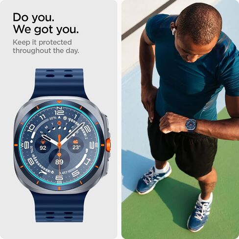 واقي شاشة من الزجاج المقوى من Spigen [GlasTR EZ FIT] مصمم لساعة Galaxy Watch Ultra - عبوتين in Saudi Arabia
