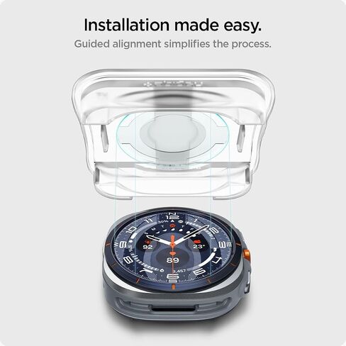 واقي شاشة من الزجاج المقوى من Spigen [GlasTR EZ FIT] مصمم لساعة Galaxy Watch Ultra - عبوتين in Saudi Arabia