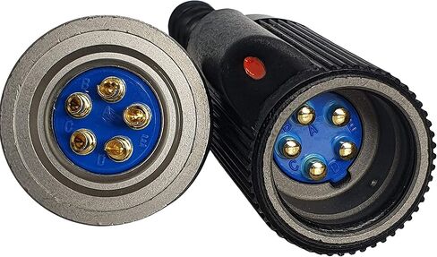 Military Audio Connector U-329/U (Injection Body) &U-283/U 1Set(MIL-C-55116, 6Pin Male&Female for PRC-148,152) 164-183-6, 164-229-6-4, Without Cable [Made in Korea] in Saudi Arabia