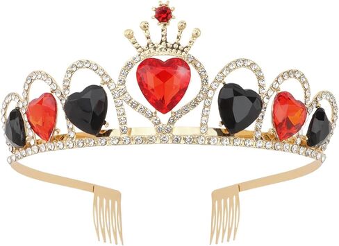 Semato Queen Hearts Crown Halloween Cosplay Girls Tiara Princess Costum in Saudi Arabia