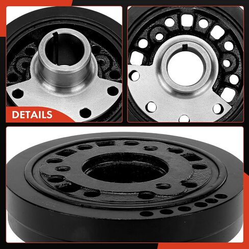 A-Premium Engine Harmonic Ballecer Pulley متوافق مع Ford Mustang ، E-100 E-200 E-300 Econoline ، Bronco ، Country Sedan Squire ، Custom 500 ، Fairlane ، Falcon ، Torino & Mercury Comet ، Montego ، Cougar in Saudi Arabia
