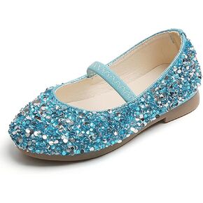 Princess Dress Up Shoes Girls Glitter Shoes Dance Party Cosplay Sparkly Flats Flower Girl Dress Up Wedding for Toddlers in Saudi Arabia