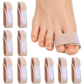 10 PCS Hammer Toe Fordener Rediable Buddy Wraps Toe Courctor Lundages Proofages Premints Premints for Women Men المتداخلة الملتوية الملتوية الملتوية (Beige) in Saudi Arabia