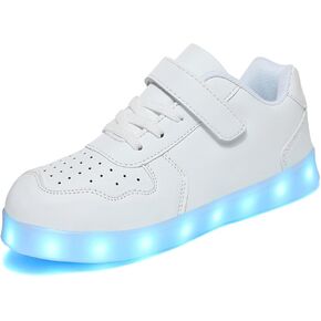 Wooowyet Kids Leged Sneakers للأولاد Hook & Loop Low Light Up أحذية بقيادة الفتيات USB إعادة شحن in Kuwait