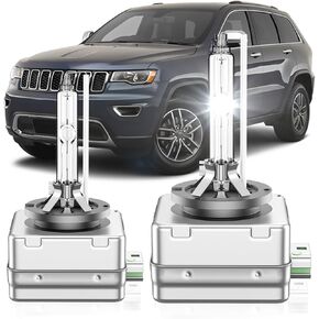 Fit for Jeep 2017-2021 Compass 2014-2021 Grand Cherokee 2014-2018 Cherokee D3S HID Xenon Headlight Bulb, 350% Brightness, High Low Beam Light Bulbs, 6000K Cool White, Pack of 2 in Kuwait